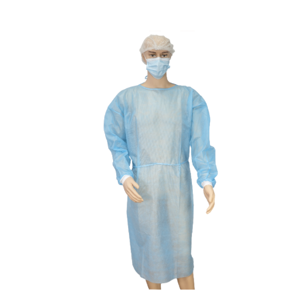 Robe d'isolement jetable 35g pp bleu